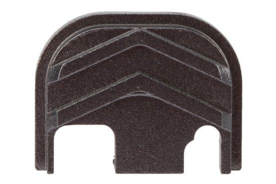 Tyrant Designs Glock Slide Cover Plate features a grey anodized finish